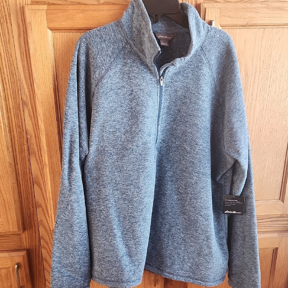 Eddie Bauer Women's Size XL Blue Zip Up Pull Over NWT